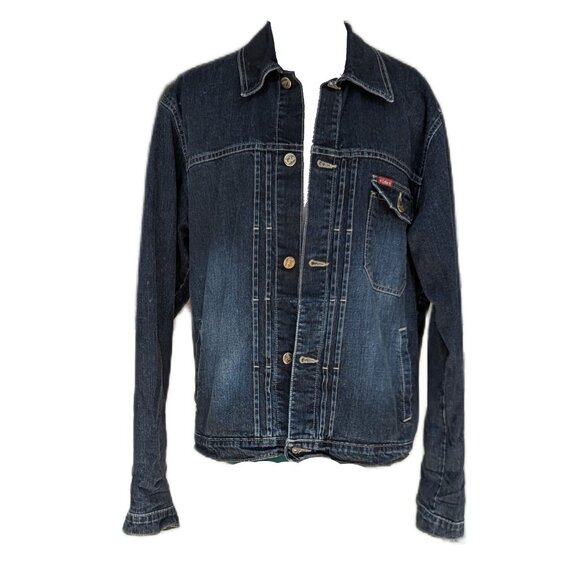 90s Dark Wash Oversized Jean Jacket - Picture 7 of 11